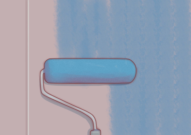 Blue wall light white cord free wallpaper for desktop - medium preview image