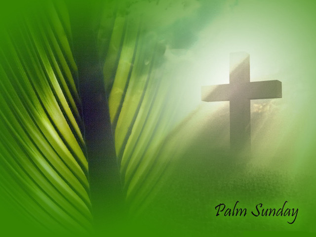 Cross green background leaf palm free wallpaper for desktop - medium preview image