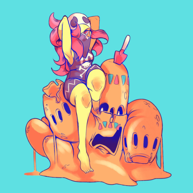 Cartoon character sand castle drink free wallpaper for tablet - medium preview image