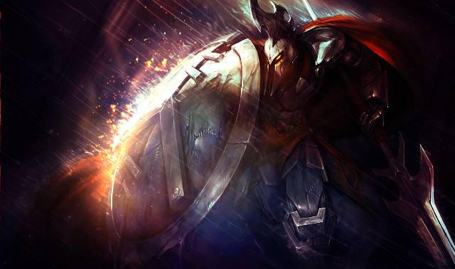 Man armor rain sword glowing free wallpaper for desktop - medium preview image