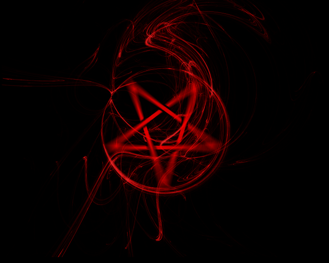 Red pentagramil black background red free wallpaper for desktop - medium preview image