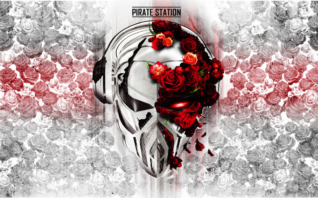 Skull roses red rose face free wallpaper for desktop - medium preview image