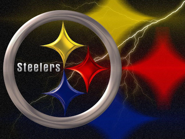 Pittsburgh steelers lightning bolt black free wallpaper for desktop - medium preview image