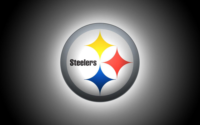 Pittsburgh football logo spotlight dark free wallpaper for desktop - medium preview image