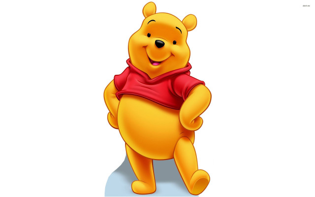 Cartoon winnie the pooh smiling free wallpaper for desktop - medium preview image