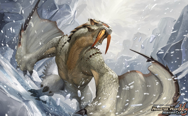 Large white dragon snow bird free wallpaper for desktop - medium preview image