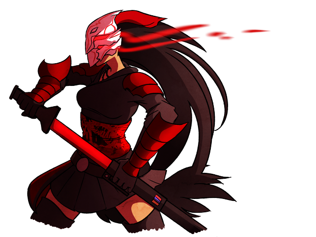 Cartoon character sword blood face free wallpaper for desktop - medium preview image