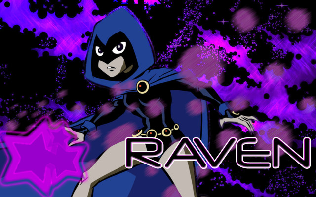 Cartoon character purple background raven free wallpaper for desktop - medium preview image
