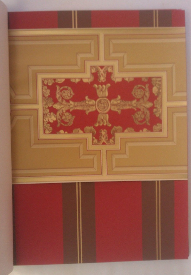 Red gold wall cross stripe free wallpaper for mobile - medium preview image