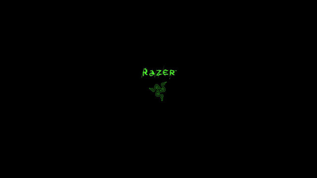 Green razer logo black background free wallpaper for desktop - medium preview image