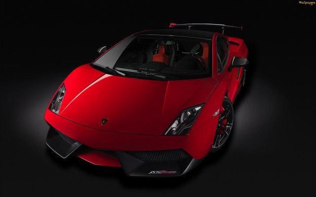 Red sports car dark room #8 free wallpaper for desktop - medium preview image