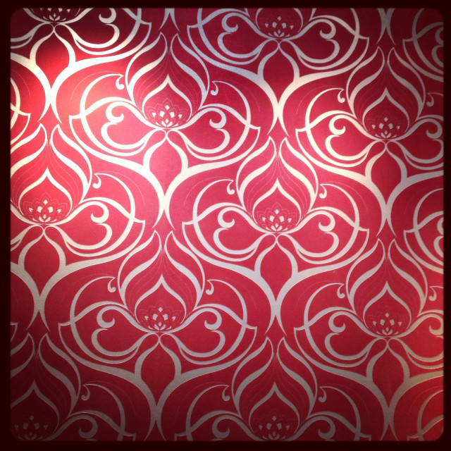 Red wall white pattern silkscreen free wallpaper for tablet - medium preview image