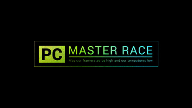 Pc master race logo green free wallpaper for desktop - medium preview image