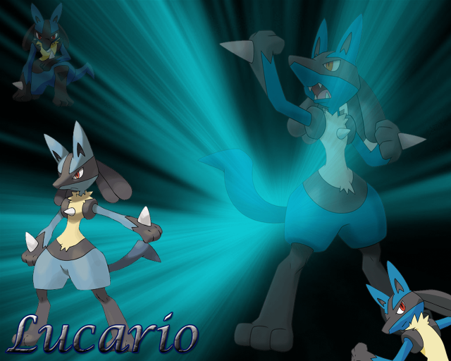 Pokemon group blue light word free wallpaper for desktop - medium preview image