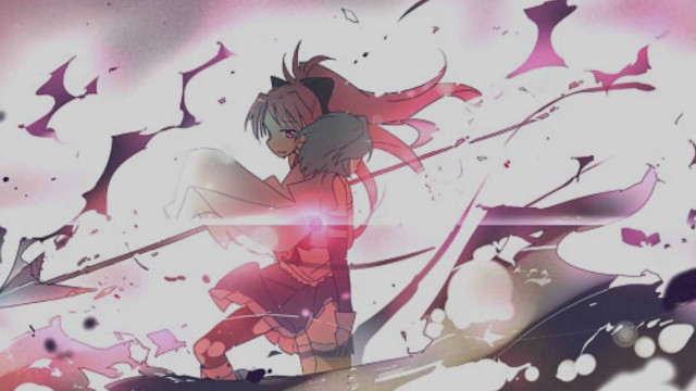 Woman sword purple background stars free wallpaper for desktop - medium preview image