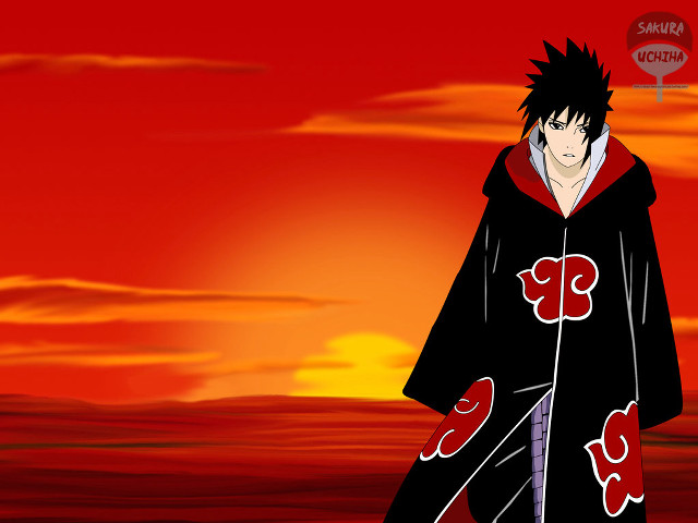 Man black robe red sky free wallpaper for desktop - medium preview image