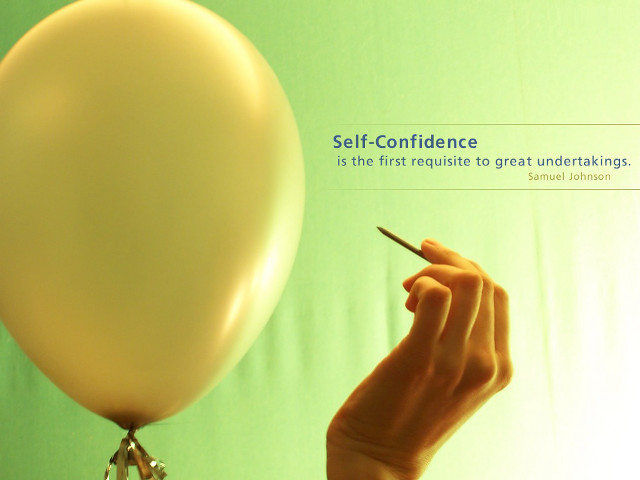 Self confidence pen balloon sign free wallpaper for desktop - medium preview image