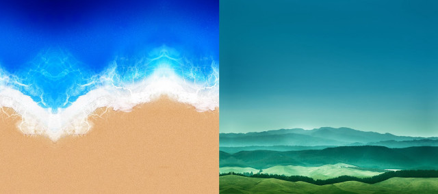 Beach wave ocean blue sky free wallpaper for desktop - medium preview image