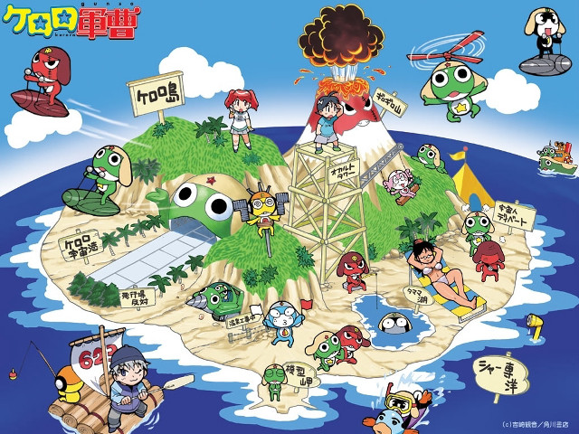 Cartoon island map people characters free wallpaper for desktop - medium preview image
