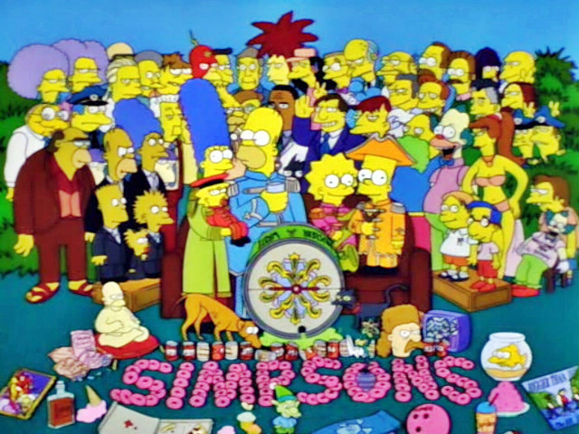 Group people clock simpsons characters free wallpaper for desktop - medium preview image