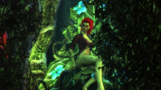Red haired green skin forest free wallpaper for desktop - medium preview image