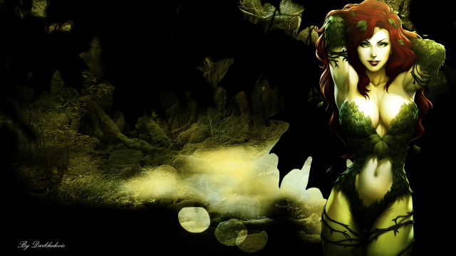 Red haired green skin bat free wallpaper for desktop - medium preview image