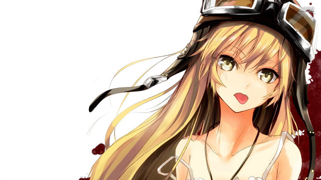 Girl hat goggles surprised look free wallpaper for desktop - medium preview image