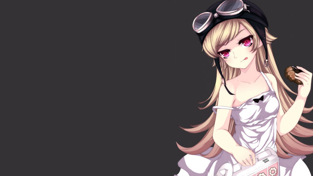 Girl dress hat donut drink free wallpaper for desktop - medium preview image
