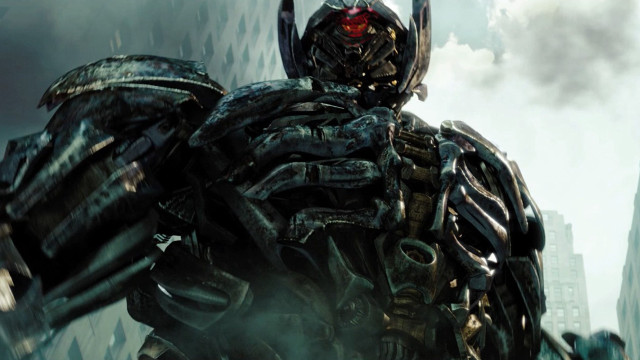 Giant robot helmet cybernetics city free wallpaper for desktop - medium preview image