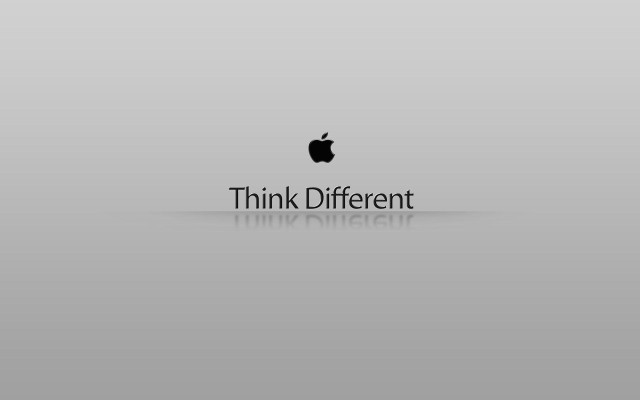 Apple logo think different black #3 free wallpaper for desktop - medium preview image