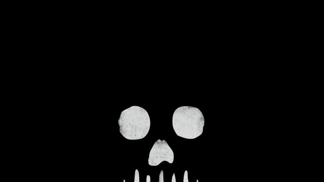 Skull eyes knife black background free wallpaper for desktop - medium preview image