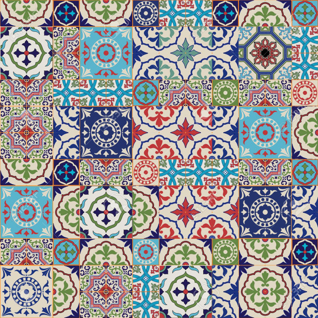 Colorful pattern shapes vibrant design free wallpaper for tablet - medium preview image