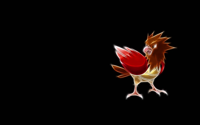 Red yellow rooster black background free wallpaper for desktop - medium preview image
