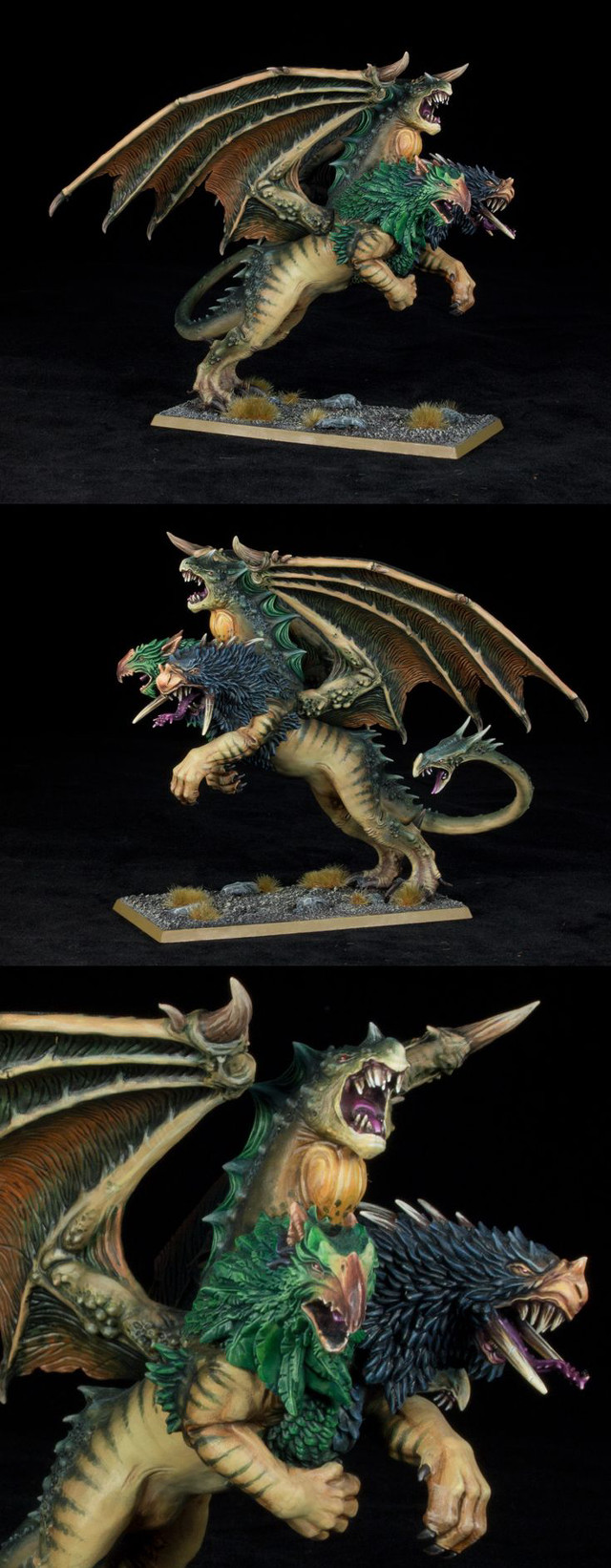 Dragon statue green yellow tail free wallpaper for mobile - medium preview image