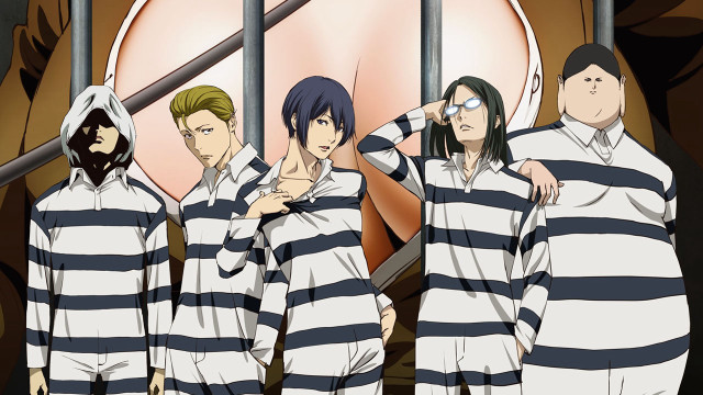 Prisoners striped uniforms group sword free wallpaper for desktop - medium preview image