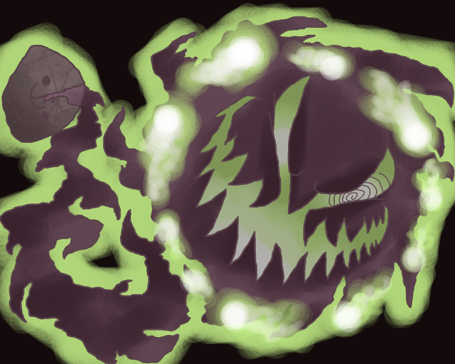 Green purple object black background free wallpaper for desktop - medium preview image