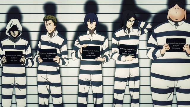 Jail uniforms holding books shadow free wallpaper for desktop - medium preview image