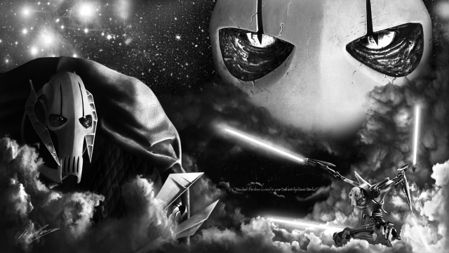 Couple space lightsaber robot background free wallpaper for desktop - medium preview image