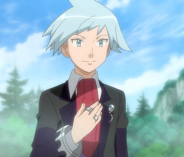 Man white hair red tie free wallpaper for desktop - medium preview image