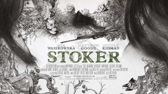 Stoker movie poster woman face free wallpaper for desktop - medium preview image