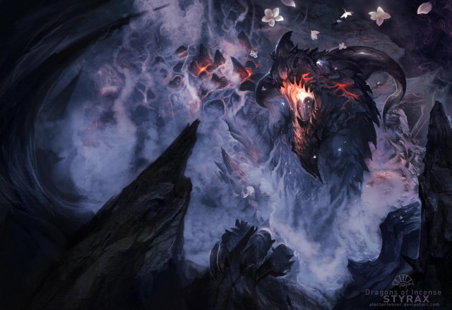 Demonic glowing face smoke butterflies free wallpaper for desktop - medium preview image