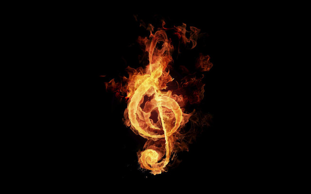 Treble fire black background image free wallpaper for desktop - medium preview image