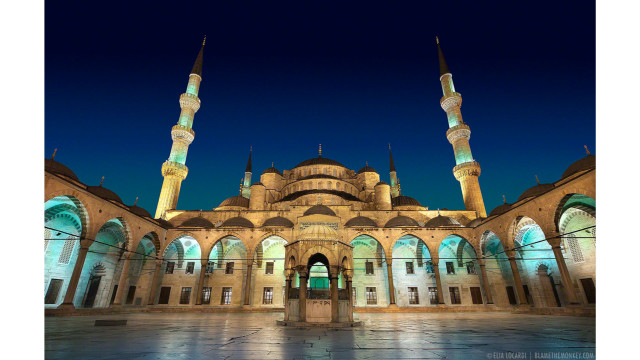 Large building lights clock tower #4 free wallpaper for desktop - medium preview image