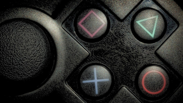 Button cross triangle closeup black free wallpaper for desktop - medium preview image