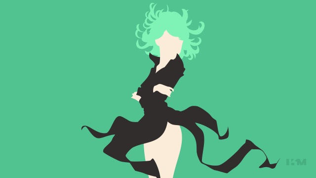 Green hair black dress tatsumaki free wallpaper for desktop - medium preview image