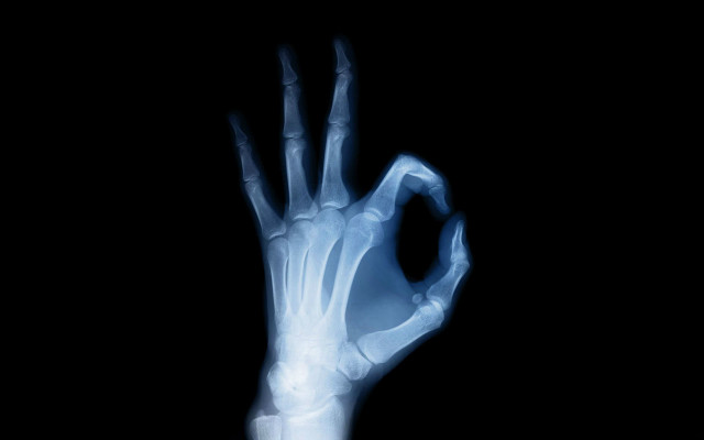 Skeleton hand dark background palm free wallpaper for desktop - medium preview image