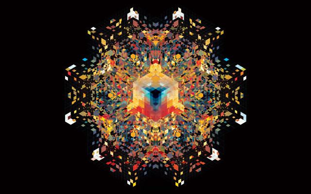 Colorful abstract design black background #7 free wallpaper for desktop - medium preview image