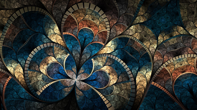 Blue flower computer generated image free wallpaper for desktop - medium preview image