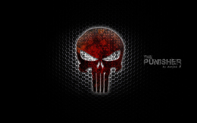 Red skull white eyes black free wallpaper for desktop - medium preview image
