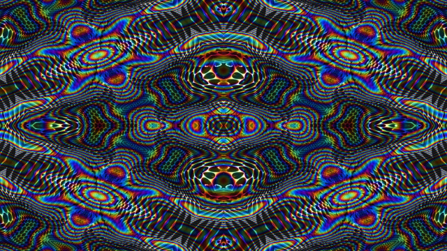 Psychedelic pattern black background blue free wallpaper for desktop - medium preview image